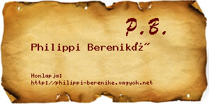Philippi Bereniké névjegykártya